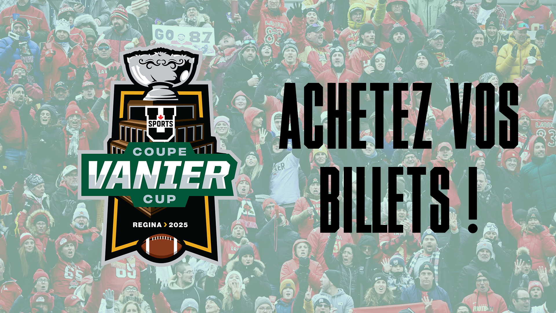 Information sur la billetterie de Coupe Vanier Cup 2025