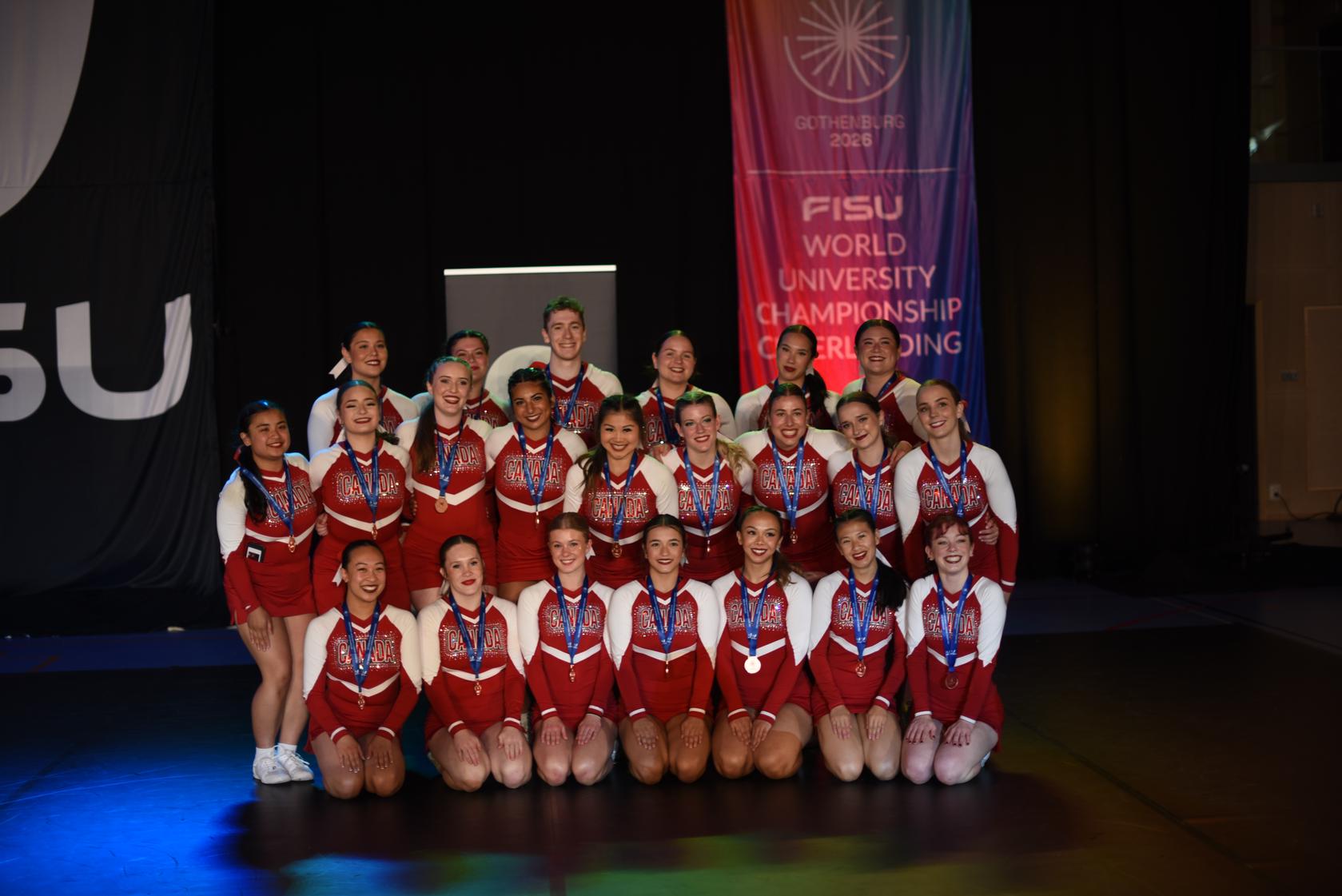 Deux m&eacute;dailles pour le Canada aux Championnats du monde de cheerleading de la FISU 2026 en Su&egrave;de
